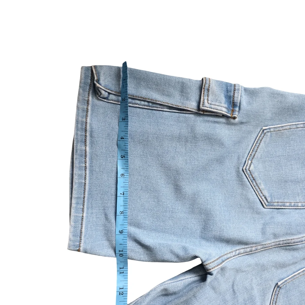 Encore Jeans Light Blue Denim Cargo Shorts - Picture 4 of 6